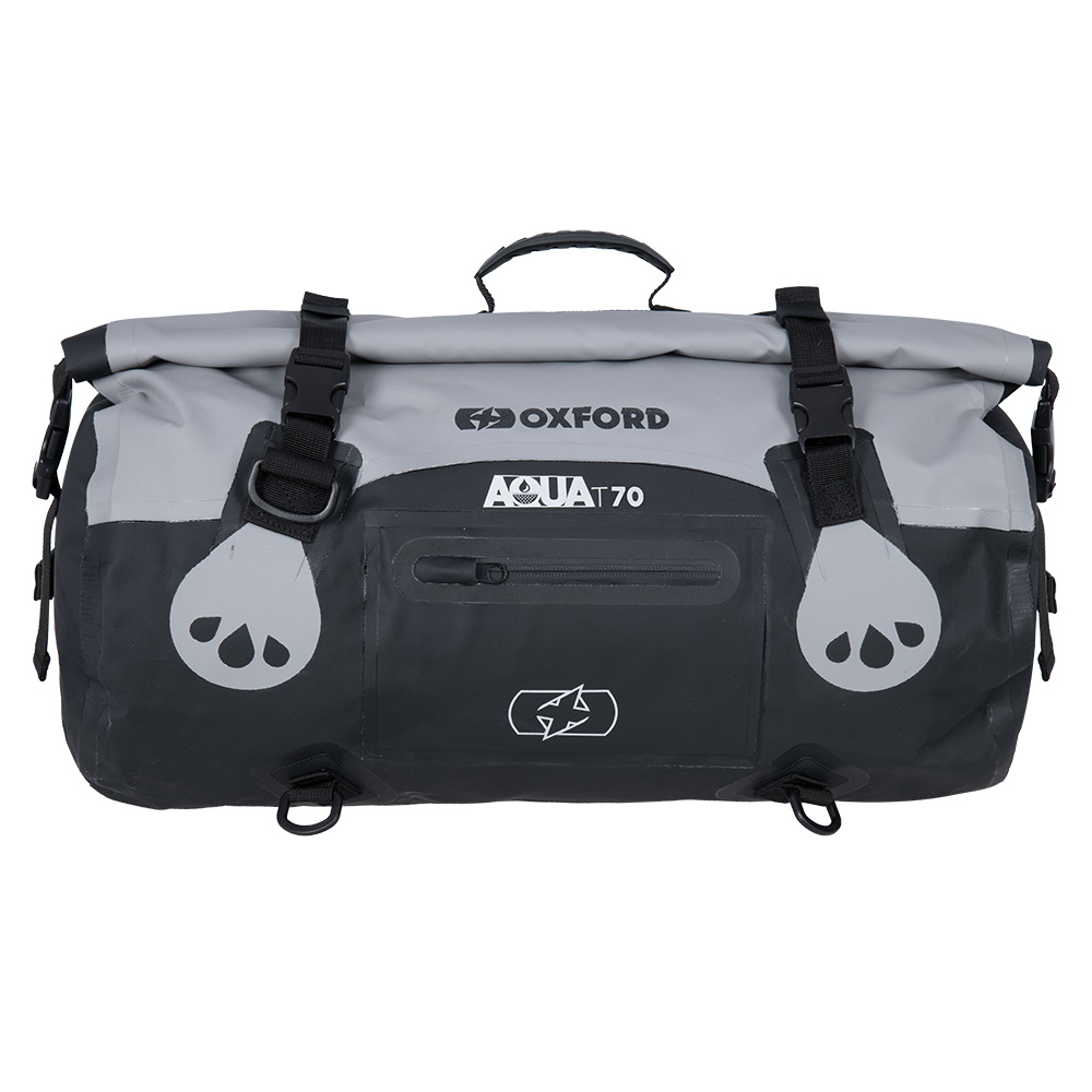 Oxford Oxford Aqua T-70 Roll Bag- Grey/Black